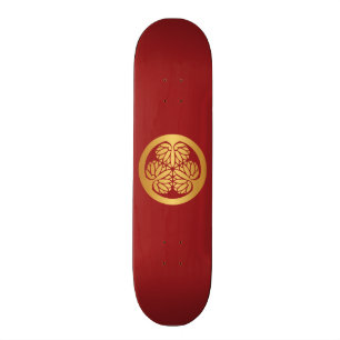 Skateboard Tokugawa Aoi Japon Mon Crest de famille Gold en ro