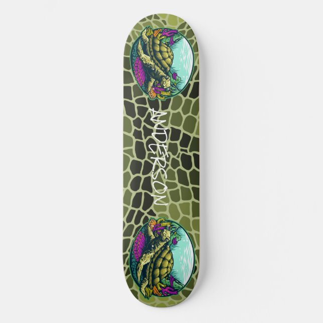 skateboard Tortue sous l'eau (Recto)