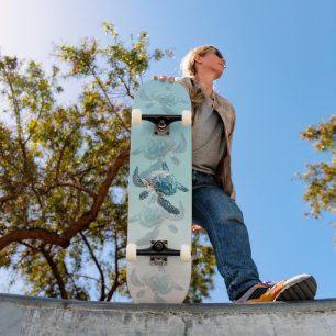 Skateboard Tortues de mer 3D Océan Thème