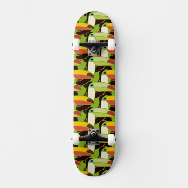 Skateboard Toucans colorés (Recto)