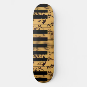 Skateboard Touches de piano notes de musique professeur desti