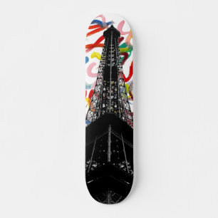 Skateboard Tour Art-Eiffel Abstrait