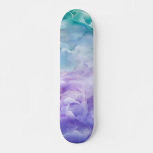 Skateboard Tourbillon de nuage bleu et violet