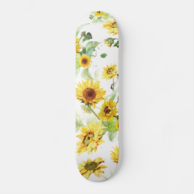 Skateboard Tournesol aquarelle (Recto)