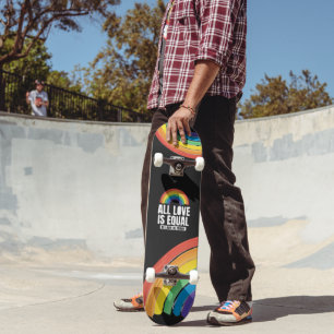 Skateboard Tout amour est la même fierté LGBT Egalité des dro