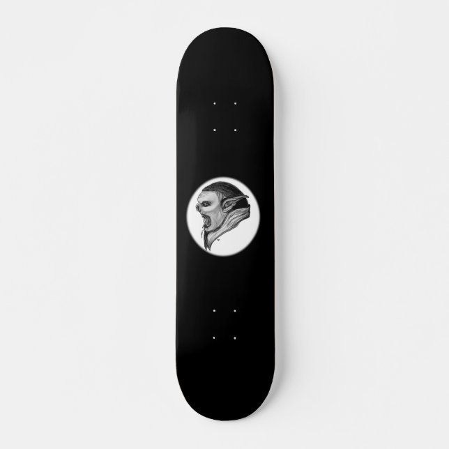 Skateboard Tracer le design noir et blanc (Devant)