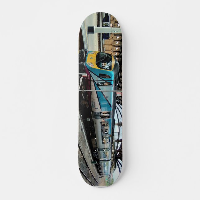 Skateboard Train bleu clair (Devant)