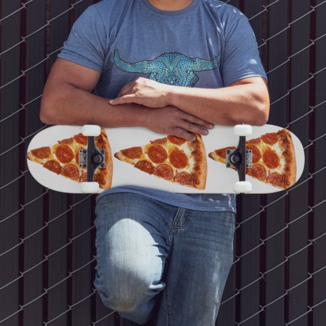 Skateboard Tranche de pizza pepperoni classique de SlipperyJo (Extérieur 3)