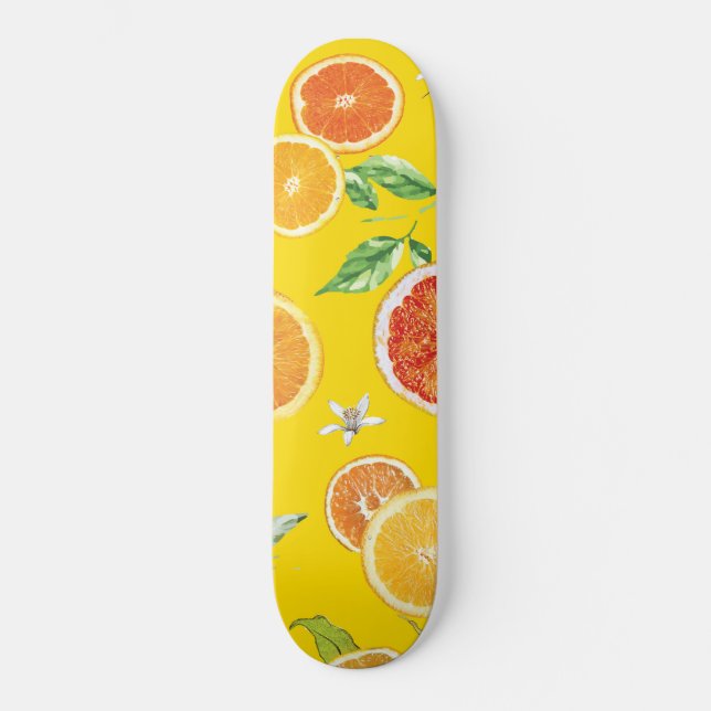 Skateboard Tranches orange #motif #tendance #style (Recto)