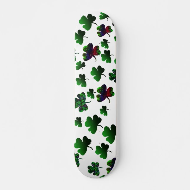 Skateboard Trèfle Arc-en-Ciel Radieux (Devant)
