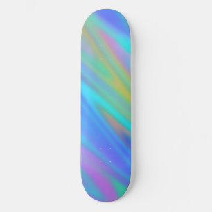 Skateboard Trendy luxe vert bleu violet faux holographique