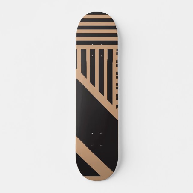 Skateboard Triangle en tan et noir (Devant)