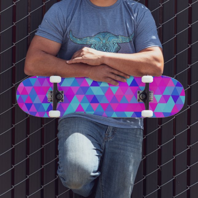 Skateboard Triangles colorés (Extérieur 3)