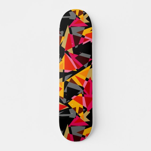 Skateboard Triangles, Geometric Shapes, Yellow and Red (Devant)