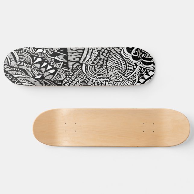 Skateboard Tribal b/w (Horz)