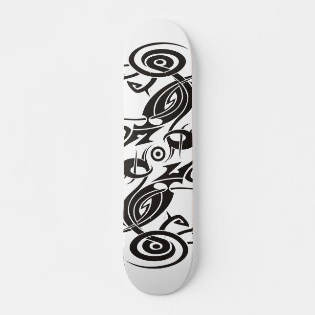 Skateboard Tribal de tatouage noir 2 (Devant)