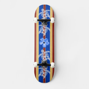 Skateboard Tribal Honu Fake Wood Surboard