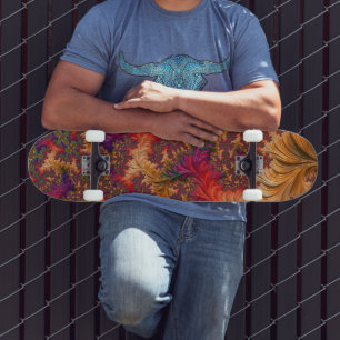Skateboard Tripant Branches Abstraites Dazzlantes Fractales