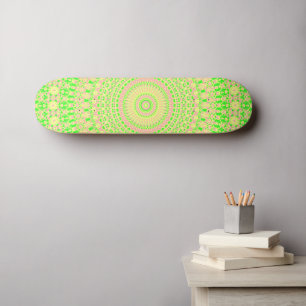 Skateboard Trippy Hippie Coloré Eclectique Maximaliste Mandal