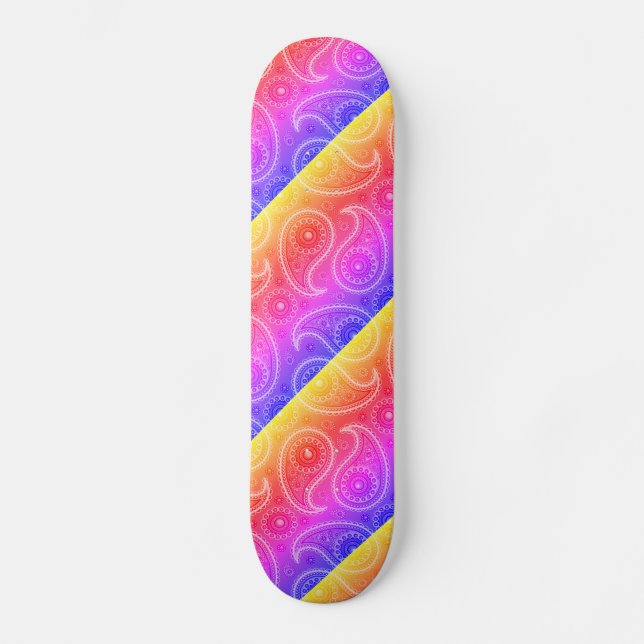 Skateboard Trippy Hippy Retro Paisley (Recto)