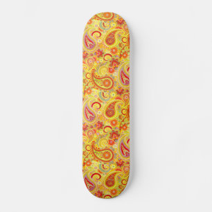 Skateboard Trippy Hippy Retro Paisley