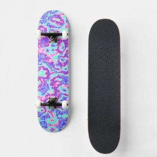 Skateboard Trippy Vibrant couleur Maximaliste Marbre Abstrait