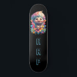Skateboard *~* Troll AP89 Neon Black Initiales Fun Fun Fun<br><div class="desc">(Code de recherche AP89 pour les articles Troll et AP88 pour les articles de thème médiéval ) Transfert facile vers d'autres produits Zazzle. Patinage arrière - plan NOIR. Les couleurs NEON font simplement Personnaliser / Personnalisez vos INITIALES / MONOGRAM. Troll aux cheveux longs et marrants. Couleurs néons PLANCHES lumineuses. Il...</div>