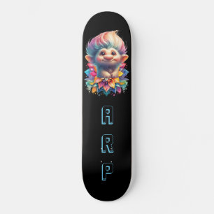 Skateboard *~* Troll AP89 Neon Black Initiales Fun Fun Fun