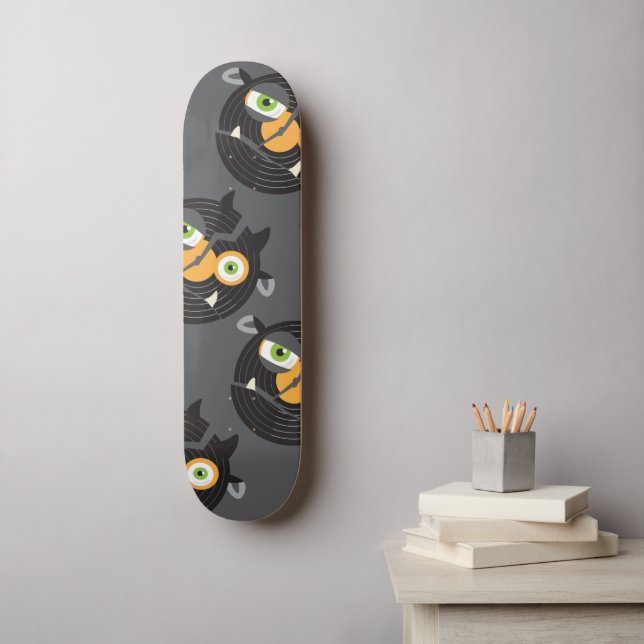 Skateboard troll de disque rayé  (Art mural)