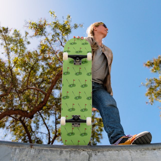 Skateboard Trou de golf avec Motif Drapeau (Extérieur 1)