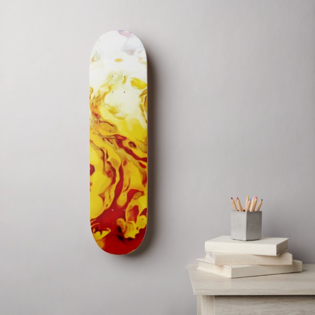 Skateboard True Flames or rouge blanc violet feu (Art mural)