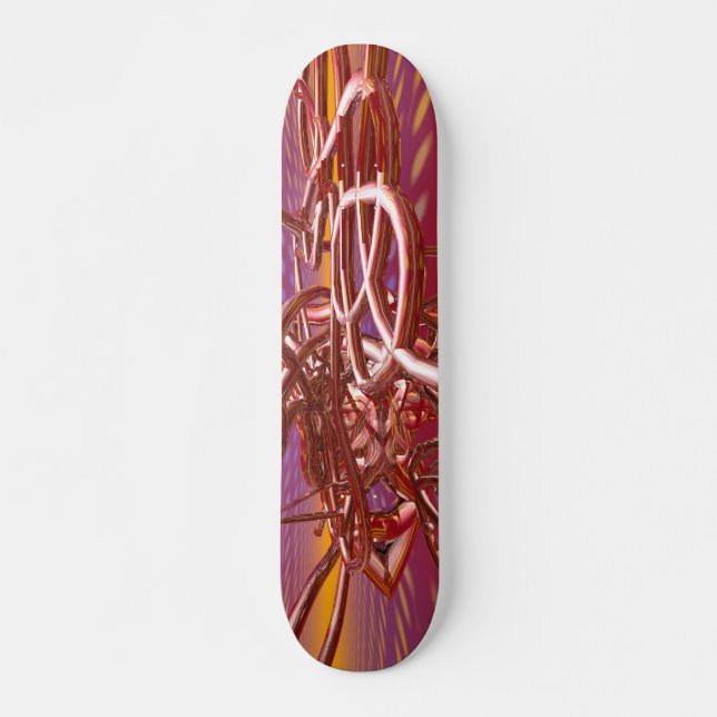 Skateboard Tubes métalliques Abstrait - 02 (Devant)