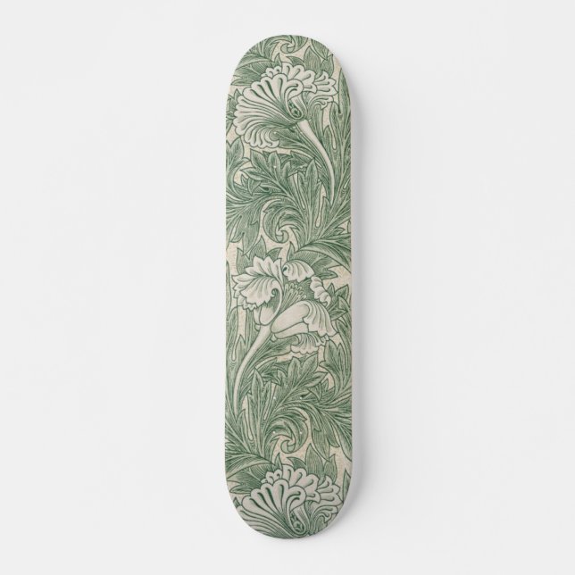 Skateboard Tulip motif par William Morris (Devant)