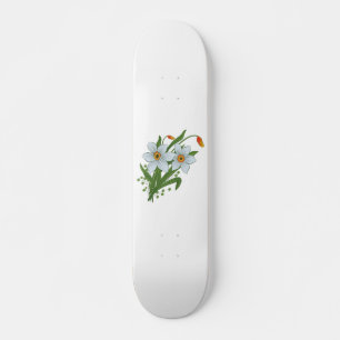 Skateboard Tulipes et fleurs de jonquilles