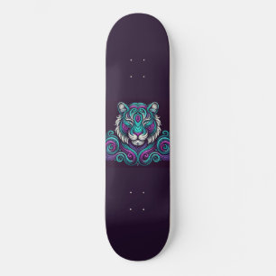 Skateboard Turq tourbillonnant & Tigre pourpre