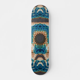 Skateboard Turquoise Gold Sun Southwestern Art