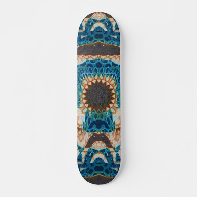 Skateboard Turquoise Gold Sun Southwestern Art (Devant)