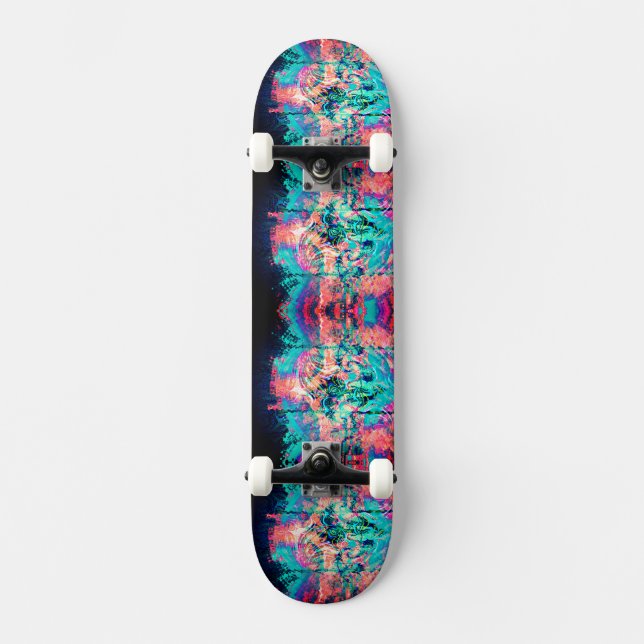Skateboard Turquoise Neon Melt (Recto)