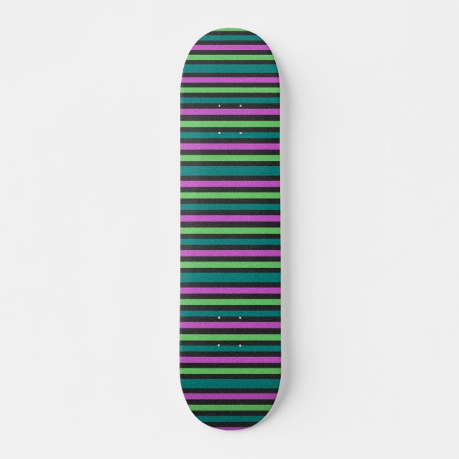 Skateboard Turquoise, Vert citron, Parties scintillant rose c (Devant)