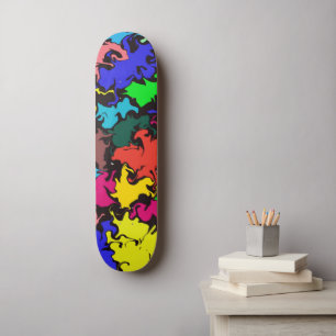Skateboard Twirl coloré Abstrait /
