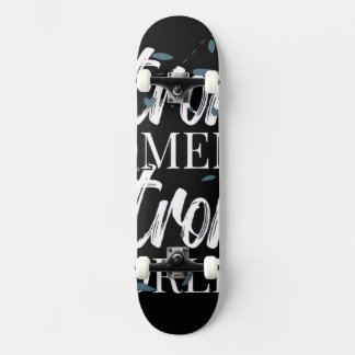 Skateboard Typographie Abstraite Noir et Blanc Gras Personnal