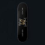 Skateboard Typographie moderne noir et or 40e anniversaire<br><div class="desc">Typographie moderne noir et or cadeau de 40e anniversaire. Partie d'une collection élégante et design.</div>