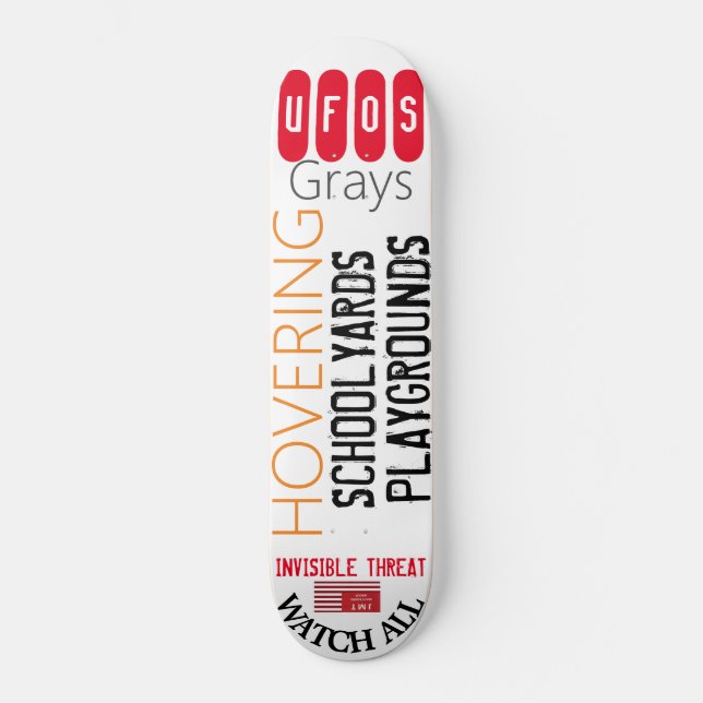 Skateboard UFO SURVOLANT GREYS Planche à roulettes (Recto)