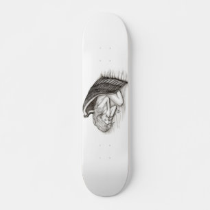 Skateboard Un Angel endormi, noir et blanc