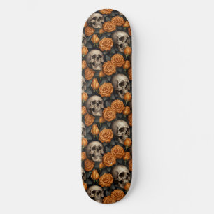 Skateboard Un crâne et une série Rose 11