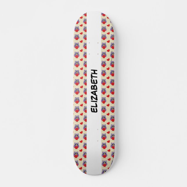 Skateboard Un Motif Owen Love | Ajouter Votre Nom (Devant)