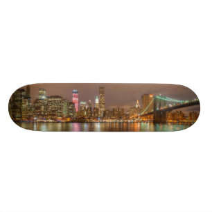 Skateboard Un panorama de l'horizon de New York City
