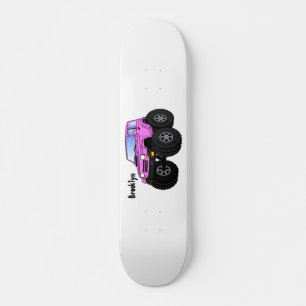 Skateboard Un Pink Monster Cartoon