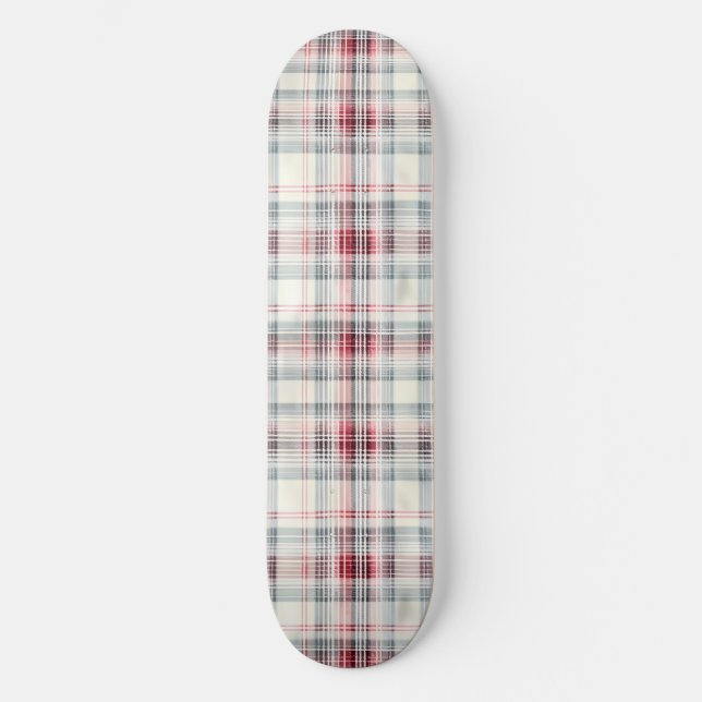 Skateboard Un Tartan de Noël Floral Design Series #24 (Recto)