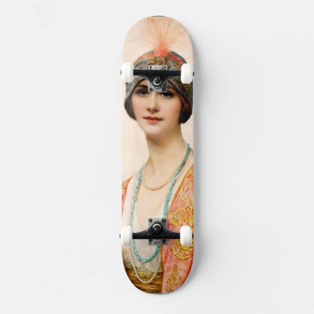 Skateboard Une beauté en costume oriental par William Wontner (Recto)